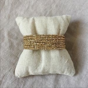 Stella and Dot spiral bracelet gold tone
